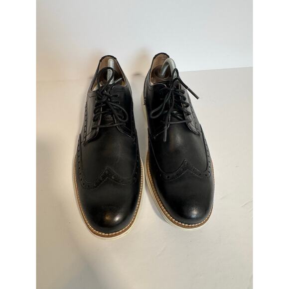 Cole Haan Original Grand Wing Tip Oxfords Black Mens Size 10 C26469